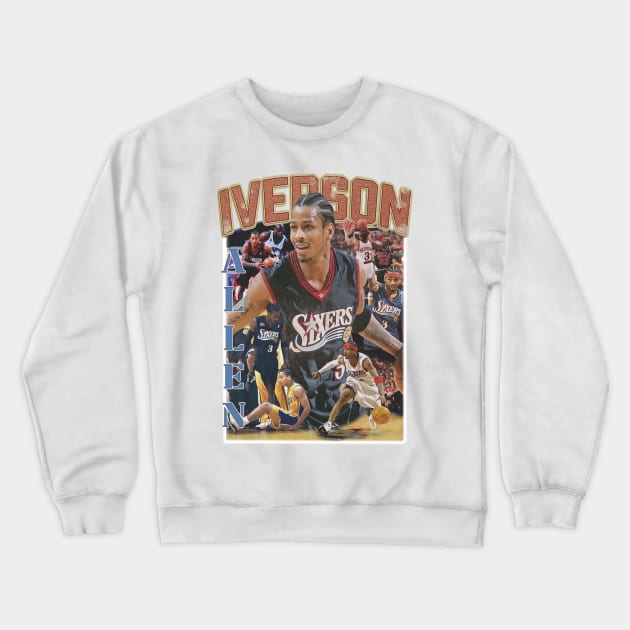 Allen Iverson collage Crewneck Sweatshirt by ColeBsTees